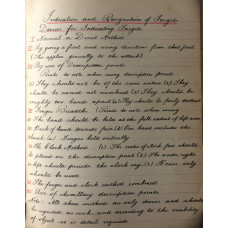 MANUSCRIPT LECTURE NOTES for a Course of Instruction at the School of Musketry of Cpl H. Palmer, 4047, A Coy 3/5 Queens, May 1916.