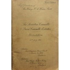 Sale Particulars of The Stourton Caundle & Purse Caundle Estates. Freehold & Sporting Agricultural Estate known as "The Caundles"  By Direction of Sir Henry H.A. Hoare 10 July 1911.