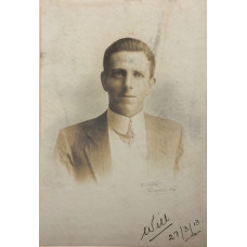 Head and Shoulders Portrait of Young man, Photograph by N.J. Nisbet, of Townsville, signed Will 27/3/13,