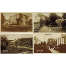 Collection of Seven Real Photograph Postcards, by R.L. Knight and Knight Brothers, Barnstaple, including the Rectory, The Avenue, Cross and Post Office, Almshouses and Church