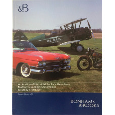 Historic Motor Cars, Aeroplanes, Motorcycles and  Fine Automobilia 9 June 2001.