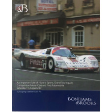 Important Sale of Historic Sports, Grand Touring and Competition Motor Cars, and Fine Automobilia. 11 August 2001.