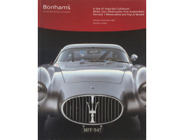 Sale of Important Collectors' Motor Cars, Motorcycles, Fine Automobilia, Formula 1 Memorabilia and Toys & Models. 2 December 2002.