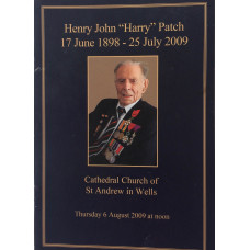Order of Service for Harry Patch [1898-2009] at Wells cathedral, 6 August 2009.