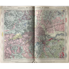 Geological Map of the Environs of London (scale 7.5 inches to 10 miles)