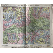 Orographical Map of the Environs of London (scale 3/4 inch to 1 mile)