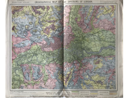 Orographical Map of the Environs of London (scale 3/4 inch to 1 mile)