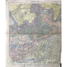 London (West), London (East) (scale 3/4 inch to 1 mile)