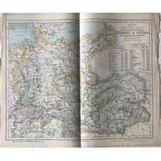 Statistical  Map of the Empires of Germany & Austria. (65 miles to the inch)