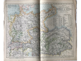 Statistical  Map of the Empires of Germany & Austria. (65 miles to the inch)