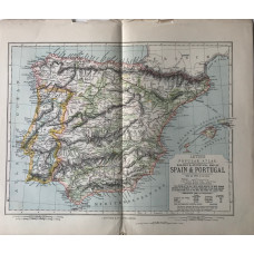 Statistical  Map of the Empires of Spain & Portugal. (55 miles to the inch)