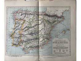 Statistical  Map of the Empires of Spain & Portugal. (55 miles to the inch)