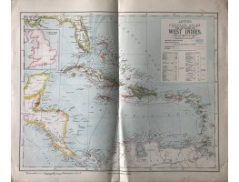 The Antilles, or the West Indies (140 miles to the inch)