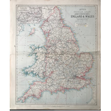 Railway & Statistical Map of England & Wales (28 miles to the inch)