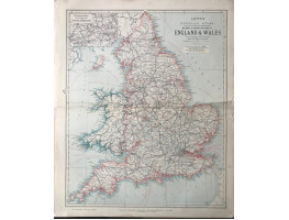 Railway & Statistical Map of England & Wales (28 miles to the inch)