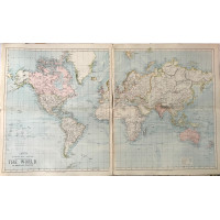 The World on Mercator's Projection. on two sheets.