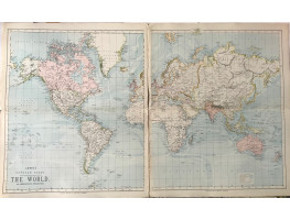 The World on Mercator's Projection. on two sheets.