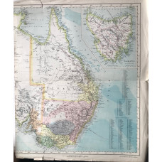 Statistical Map of Australia (East),with inset of Tasmania