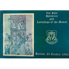 A Sale of Baronies, Superiorities and Lordships of the Manor. October 1990. A Sale of Baronies, Superiorities and Lordships of the Manor. October 1990.