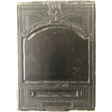 ORIGINAL ENGRAVED WOODBLOCK for ornamental surround, signed at foot 'John Leighton FSA'