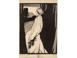 Miss Ellen Terry as "Ophelia". Full-Length by window.