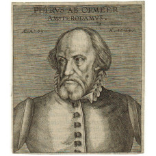 Engraved Portrait of Peter ab Opmeer, Head and shoulders.