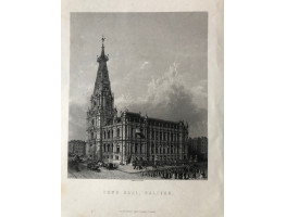 Town Hall, Halifax by C. Fenn.
