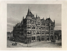 Estate Buildings Huddersfield, engraved by C. Penn.