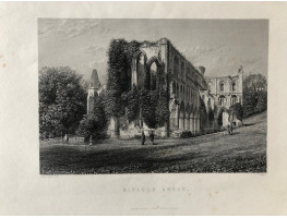 Rivaulk Abbey engraved by J. Stephenson.