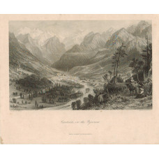 Cauterets in the Pyrenees. Engraved by S. Fisher.