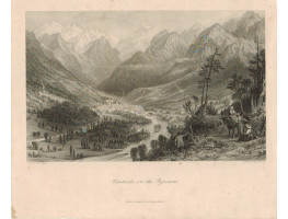 Cauterets in the Pyrenees. Engraved by S. Fisher.