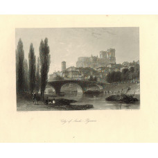 City of Auch Pyrenees. Engraved by A. Willmore.