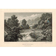 'Berw Rhondda' Waterfall with figures