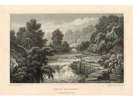 'Berw Rhondda' Waterfall with figures