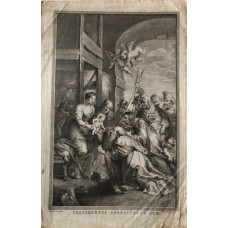 'Procidentes Adoaverunt Eum' Magi visiting Christ, after Rubens, by Alex Mochetti [1760-1812]