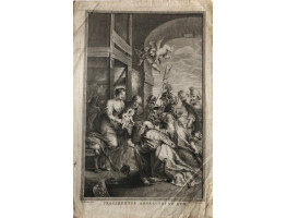 'Procidentes Adoaverunt Eum' Magi visiting Christ, after Rubens, by Alex Mochetti [1760-1812]