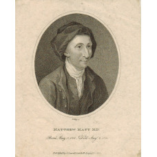 Engraved Portrait of Maty. Head and Shoulders, in oval, by W. Ridley.