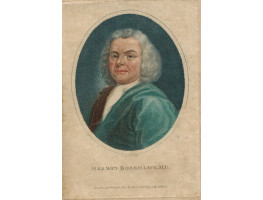 Engraved Portrait of Herman Boerhaave, Head and Shoulders, in oval, by J. Chapman.