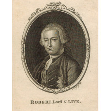 Engraved Portrait of Clive, Head and shoulders, with star, in oval, after Gainsborough by I. Taylor,