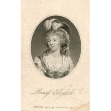 Engraved Portrait of Princess Elizabeth, Head and Shoulders, in oval.