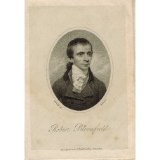 Engraved Portrait of Bloomfield. Head and Shoulders in oval, after Edridge by Ridley.