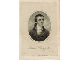 Engraved Portrait of Bloomfield. Head and Shoulders in oval, after Edridge by Ridley.