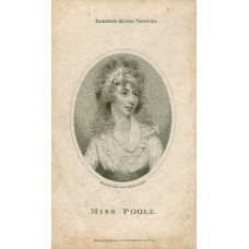 Engraved Portrait of Poole Hald Length, in oval, after a miniature by Naish by Ridley.