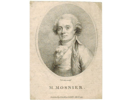 Engraved Portrait of Mosnier. Head and Shoulders, in oval, by John Conde.
