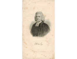 Engraved Portrait of Wesley, Half Length, after John Russell by Stodhart.