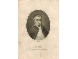 Engraved Portrait of Fox, Head and shoulders, by Haywood
