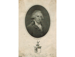 Engraved Portrait of Sheridan. Head and Shoulders, in oval, after Lochee.