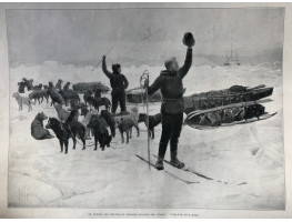 'Dr Nansen and Lieutenant Johansen Leaving the Fram Good-Bye Once More'.