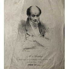 Portrait of De Chantelauze, Half Length, arms folded, after Julien by de Roissy.