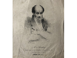 Portrait of De Chantelauze, Half Length, arms folded, after Julien by de Roissy.